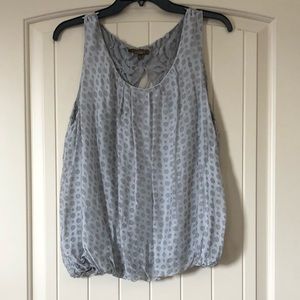 Gray Piazza Roma Sleeveless Top Lace Detail- Med